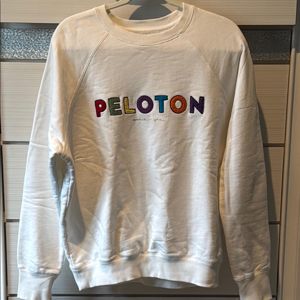 Peloton White Crewneck Sweater